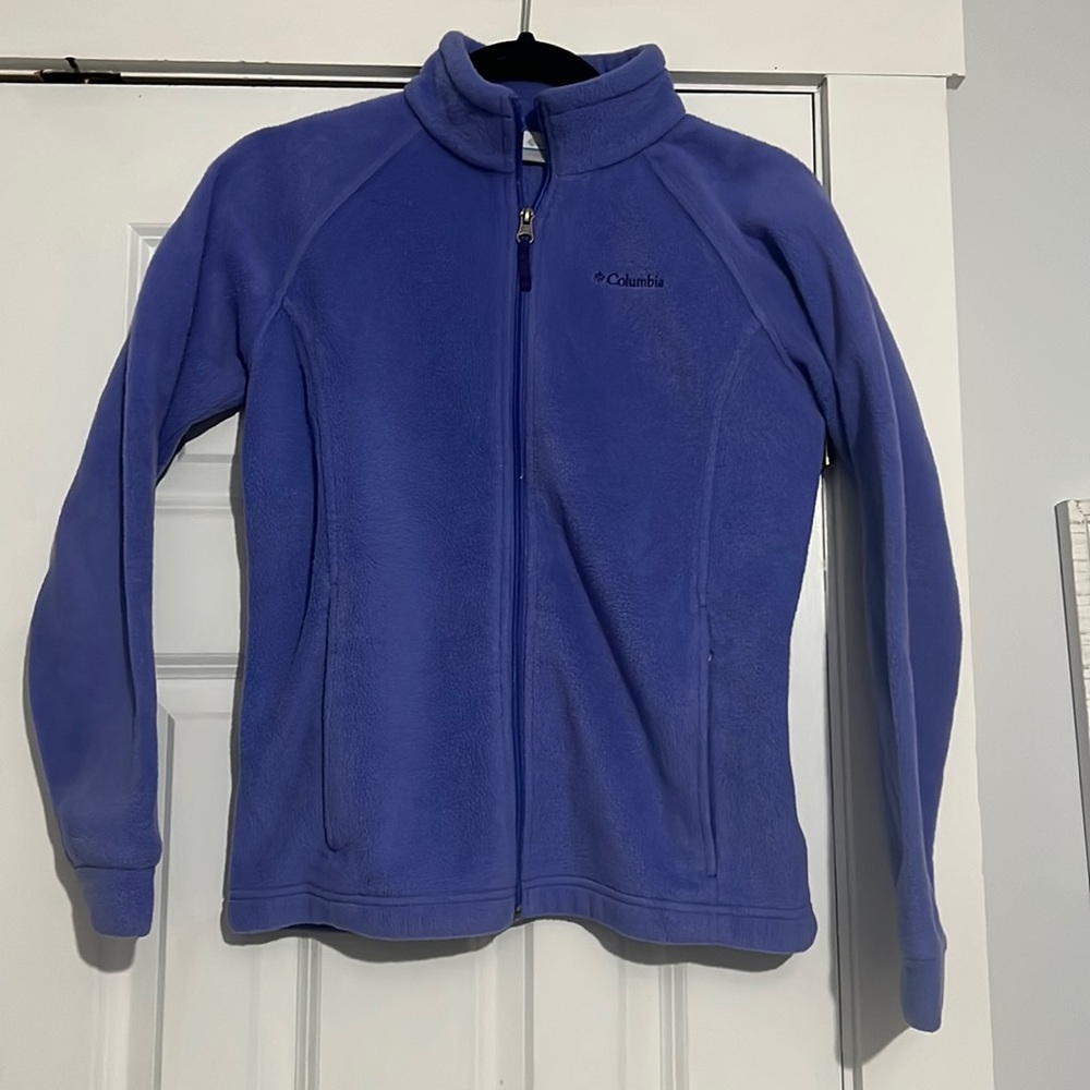Light purple girls L Columbia zip up